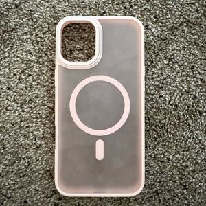 Transparent Pink Phone Case iPhone 16 plus